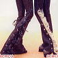Lace Up Jeans (Navy) (Fashion Doll)