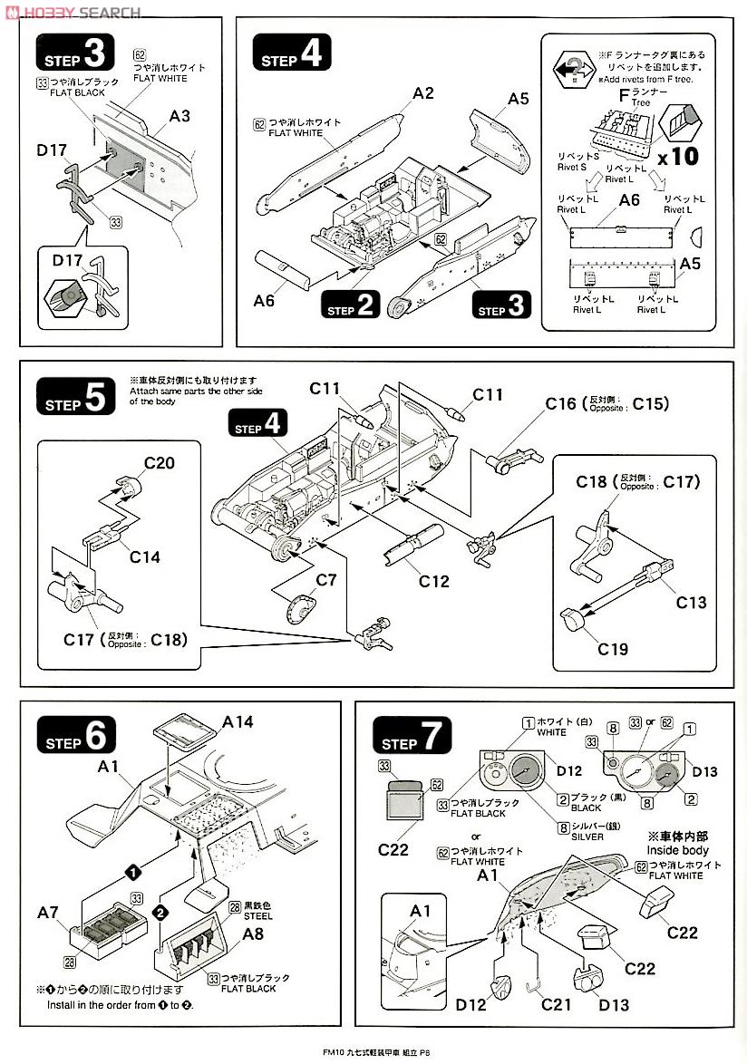 九七式軽装甲車テケ (プラモデル) 設計図2