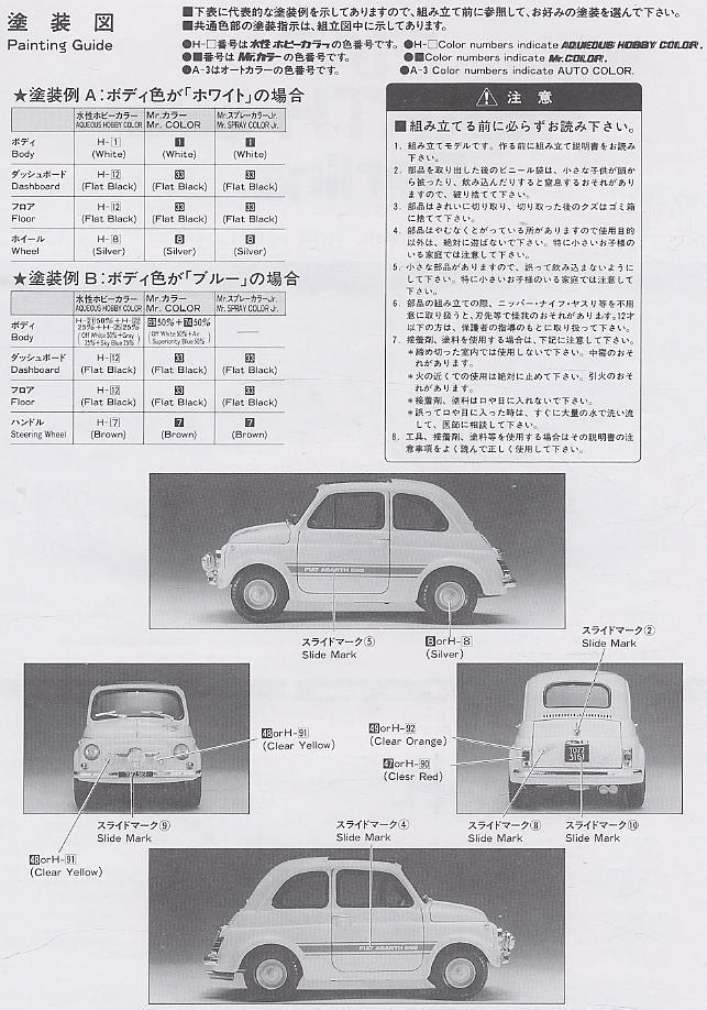 Fiat Abarth 595 berlina (Model Car) 塗装1