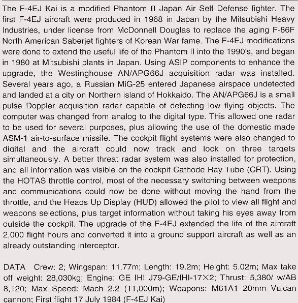 F-4EJ改 スーパーファントム [ブラックパンサー] (プラモデル) 英語解説1