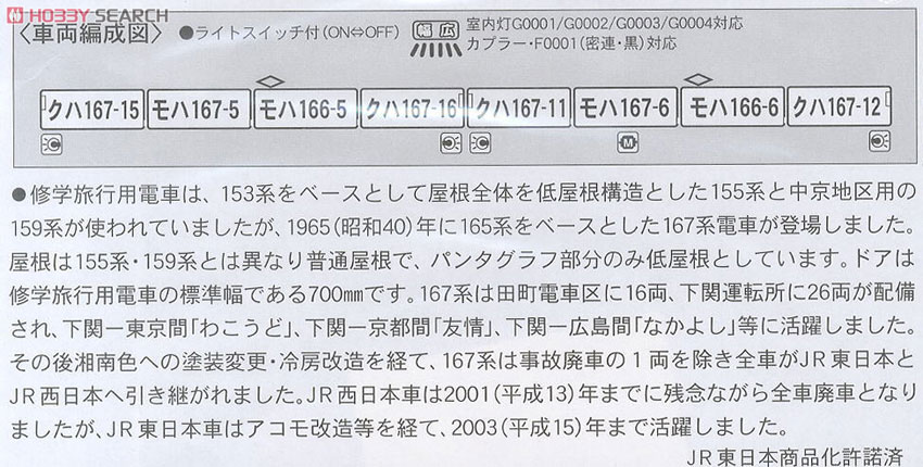 国鉄番号板クハ１６７−５修学旅行用 国鉄番号板クハ167−5修学旅行用 国鉄 167系修学旅行用