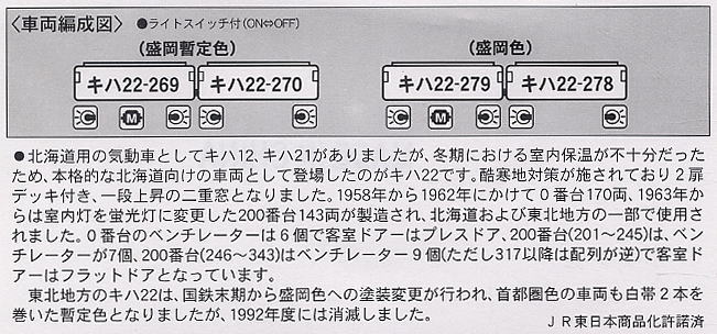 【A8683】キハ22系 盛岡色 ４両セット キハ22系・盛岡色 (4両セット) (鉄道模型) - ホビーサーチ 鉄道