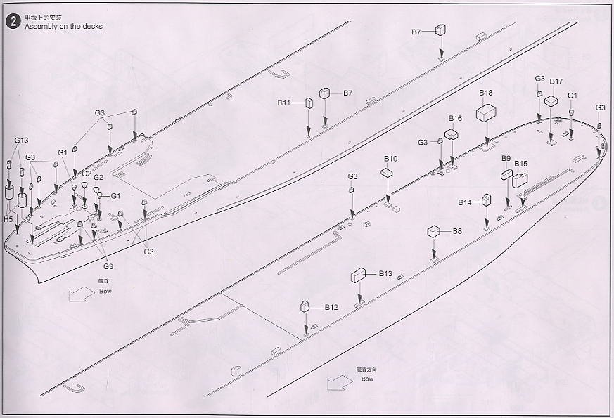 USS CV-19 Hancock (Plastic model) Assembly guide2