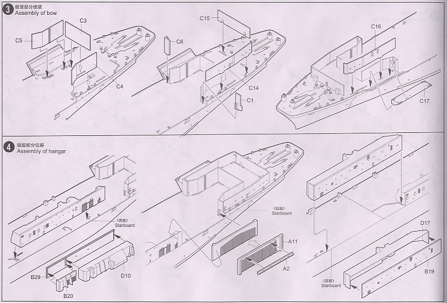 USS CV-19 Hancock (Plastic model) Assembly guide3