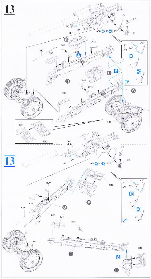 GERMAN sHF 18 Howitzer w/Limber (Plastic model) 設計図5