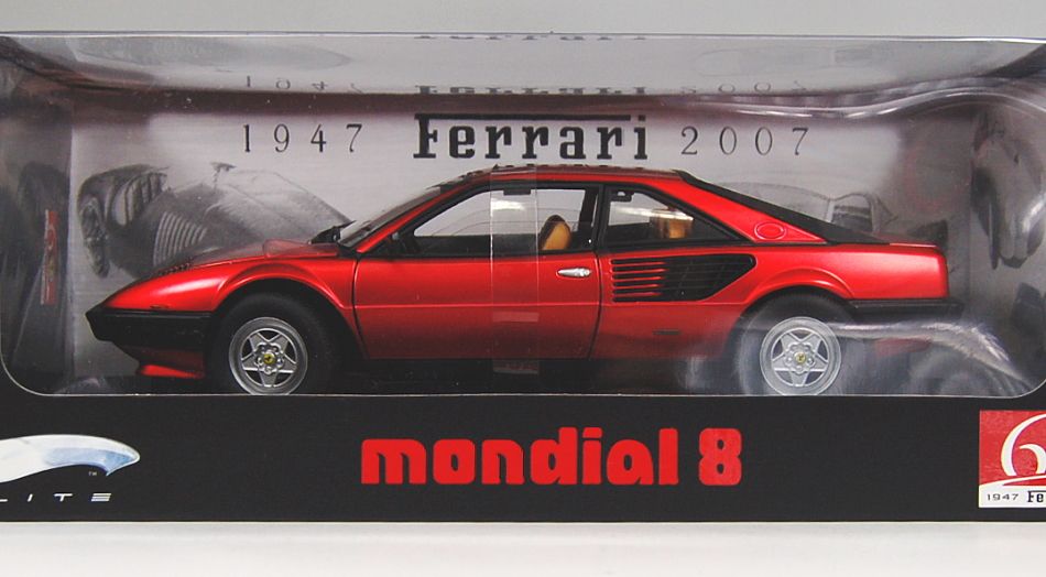 デカール加工品 1/18 Mattel Elite フェラーリ モンディアル 8 フェラーリ モンディアル8 60th記念モデル (F1レッド) (ミニカー