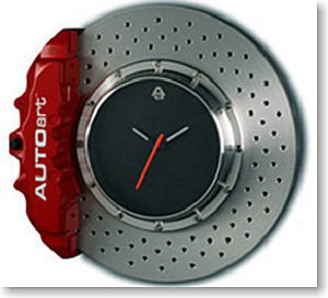 ブレーキディスク・クロック (8-POT・レッドキャリパー) (ミニカー)