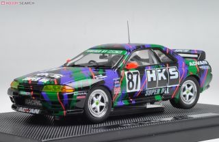 HKS Skyline Gr.A 1993 #87 (Black/Green) - HobbySearch Diecast Car 