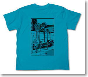 おやすみプンプン 街角のプンプンTシャツ TURQUOISE BLUE L