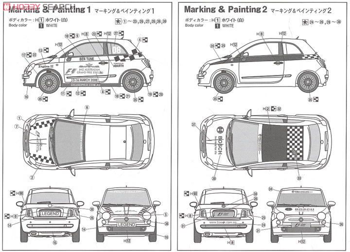 FIAT 500  Celebrity Challenge (Model Car) 塗装2
