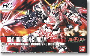 RX-0 Full Armor Unicorn Gundam Destroy Mode Red GUNPLA HGUC High Grade 1//144