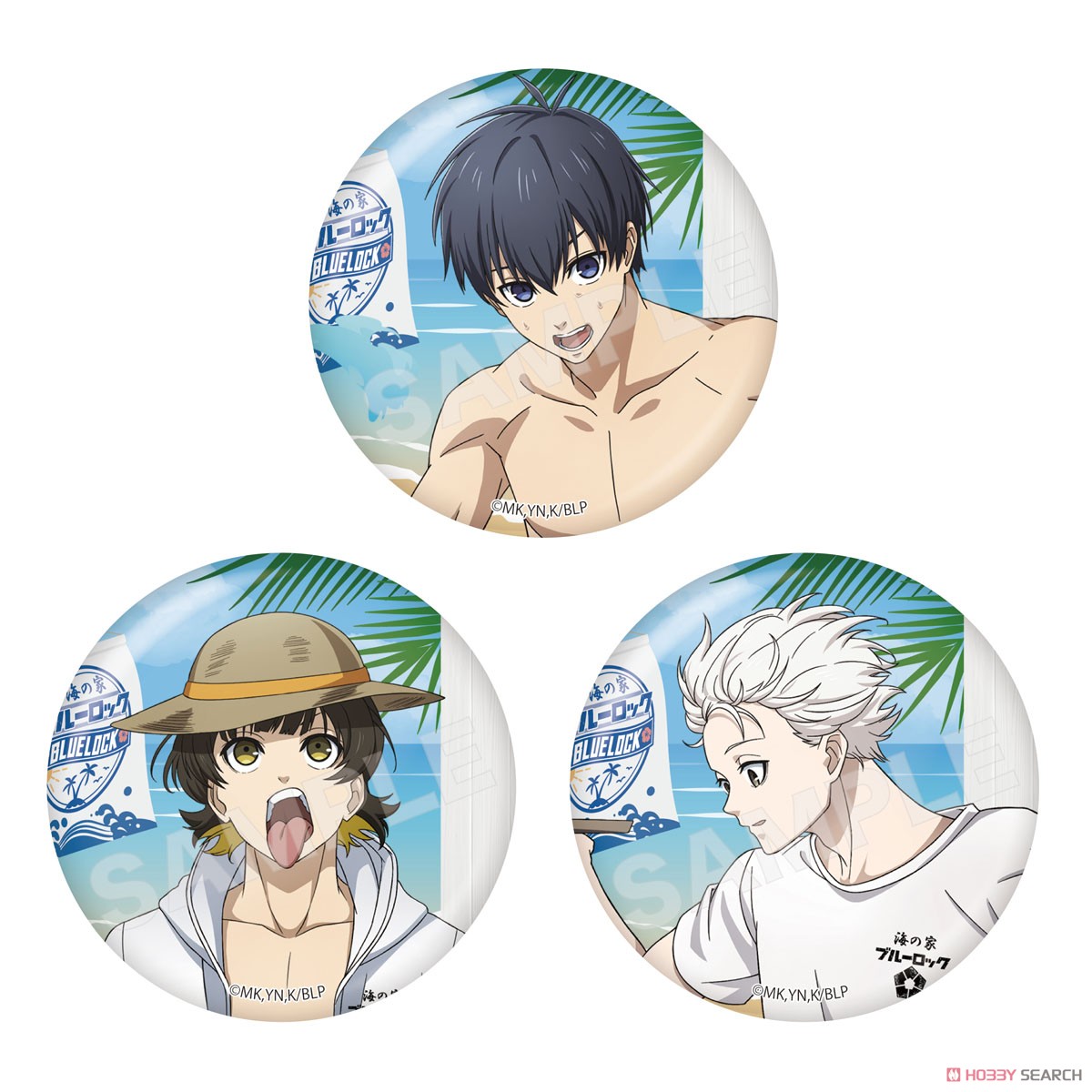 【ブルーロック】 海の家 メタリック缶バッジ 01 第1弾 (5個セット) (キャラクターグッズ) 商品画像2