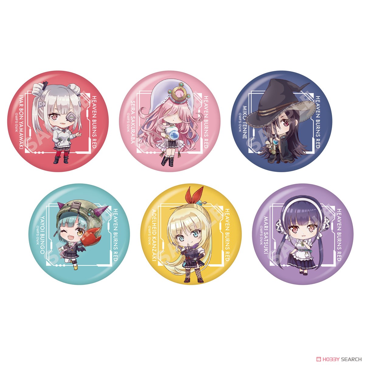 YANG 缶バッジ 12個セット ヘブンバーンズレッド】 メタリック缶バッジ 01 BOXB (12個セット