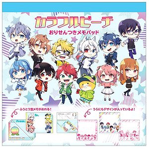 カラフルピーチ 定規 ぷっくりしーる おりせんつきメモパッド　６点セット : エンスカイ カラフルピーチ おりせんつきメモパッド(2