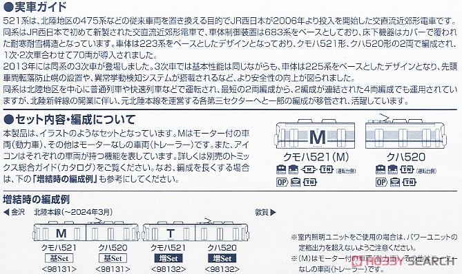 JR 521系近郊電車 (3次車) 基本セット (基本・2両セット) (鉄道