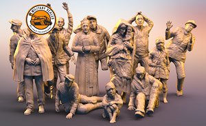 Civilians set of 13 Piece (Plastic model)