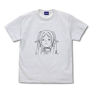 葬送のフリーレン フリーレン フェイス Tシャツ WHITE L (キャラクターグッズ)