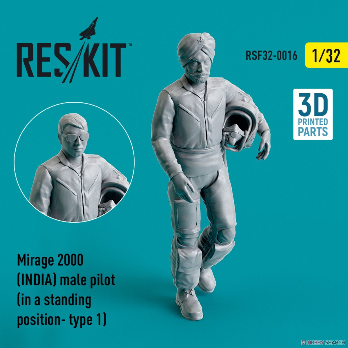 MIRAGE 2000 (INDIA) MALE PILOT (IN A STANDING POSITION- TYPE 1) (3D PRINTED) (Plastic model) その他の画像1