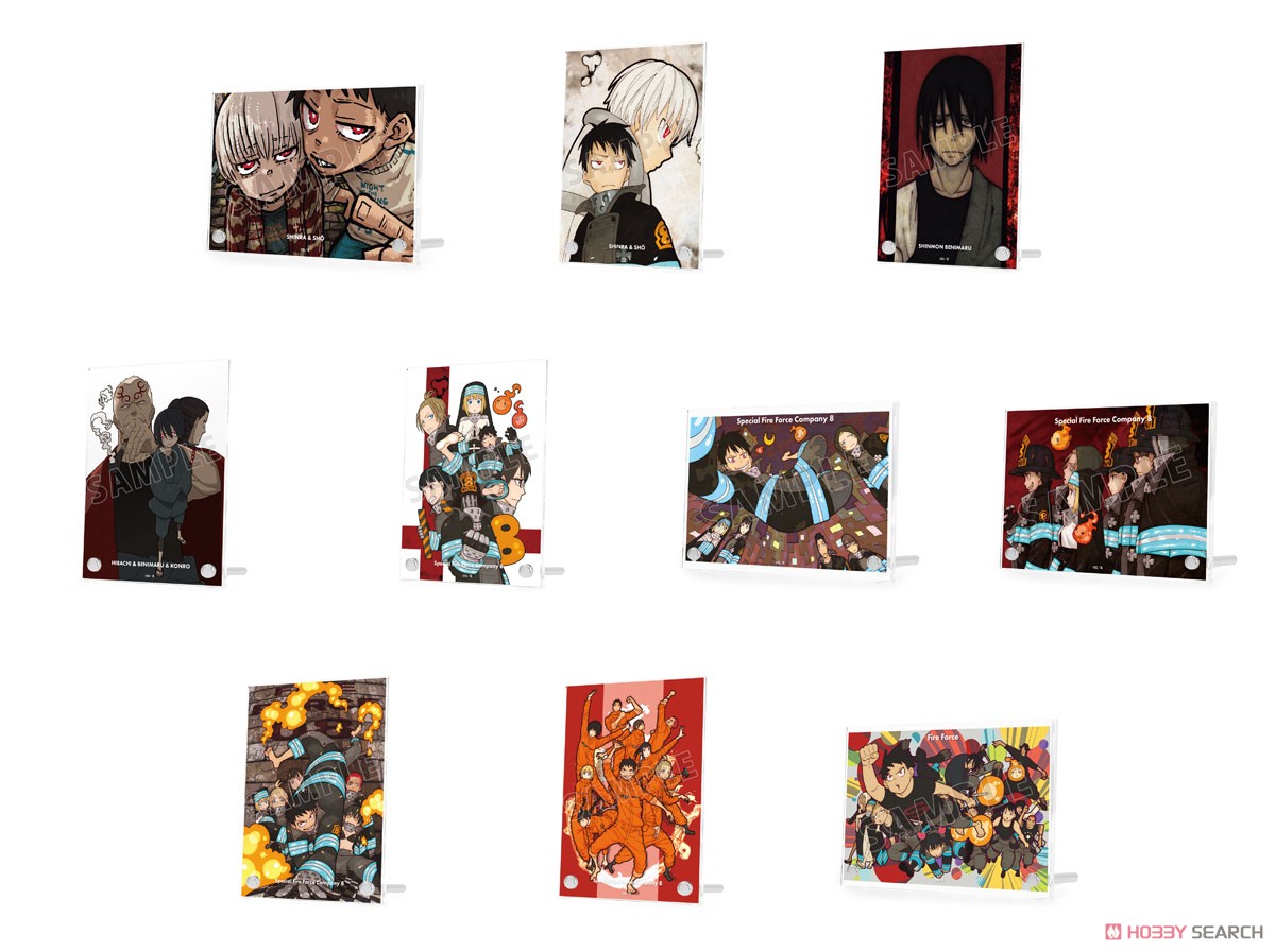 炎炎ノ消防隊 新門紅丸＆新門火鉢＆相模屋紺炉 ダブルアクリルパネル