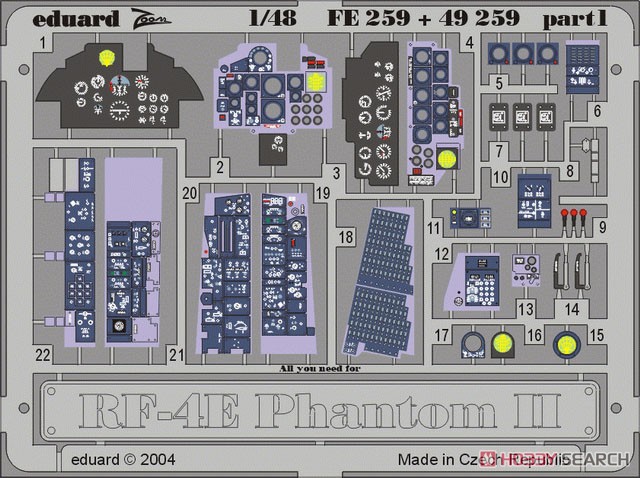RF-4E ズームエッチングパーツ (ハセガワ用) (プラモデル