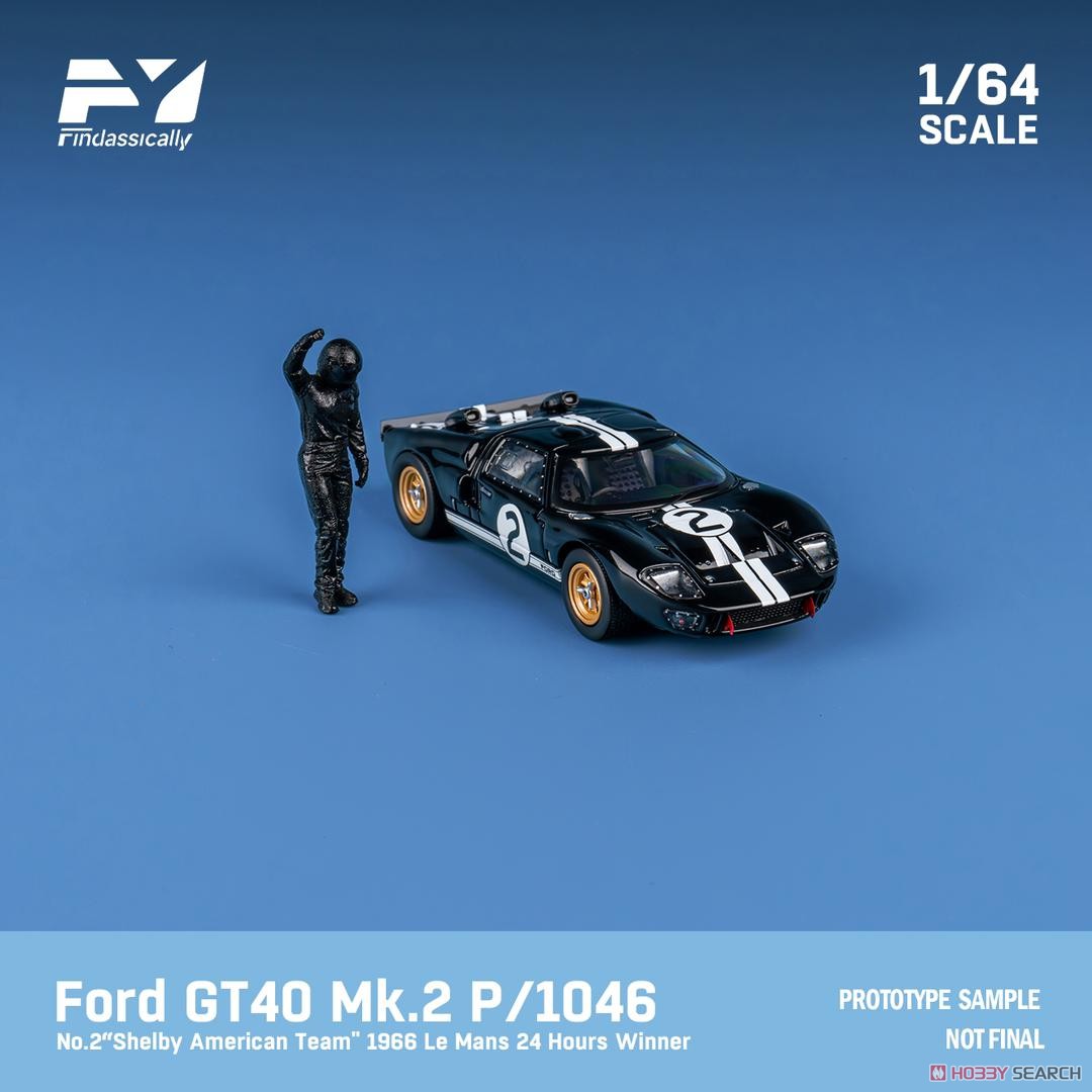 Ford GT40 Mk2 P / 1046 1966 Le Mans Winner #2 Black w/Figure (Diecast Car) 商品画像1
