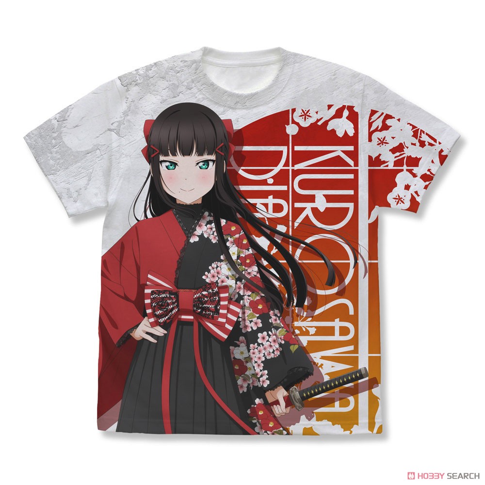 ラブライブ！サンシャイン!! 描き下ろし 黒澤ダイヤ フルグラフィックTシャツ ソロコンサートver. WHITE S (キャラクターグッズ) 商品画像1