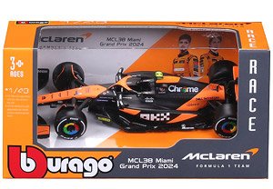 マクラーレン F1 チーム MCL38 (2024) No,4 L.ノリス (ウィンドウボックス) (ミニカー)