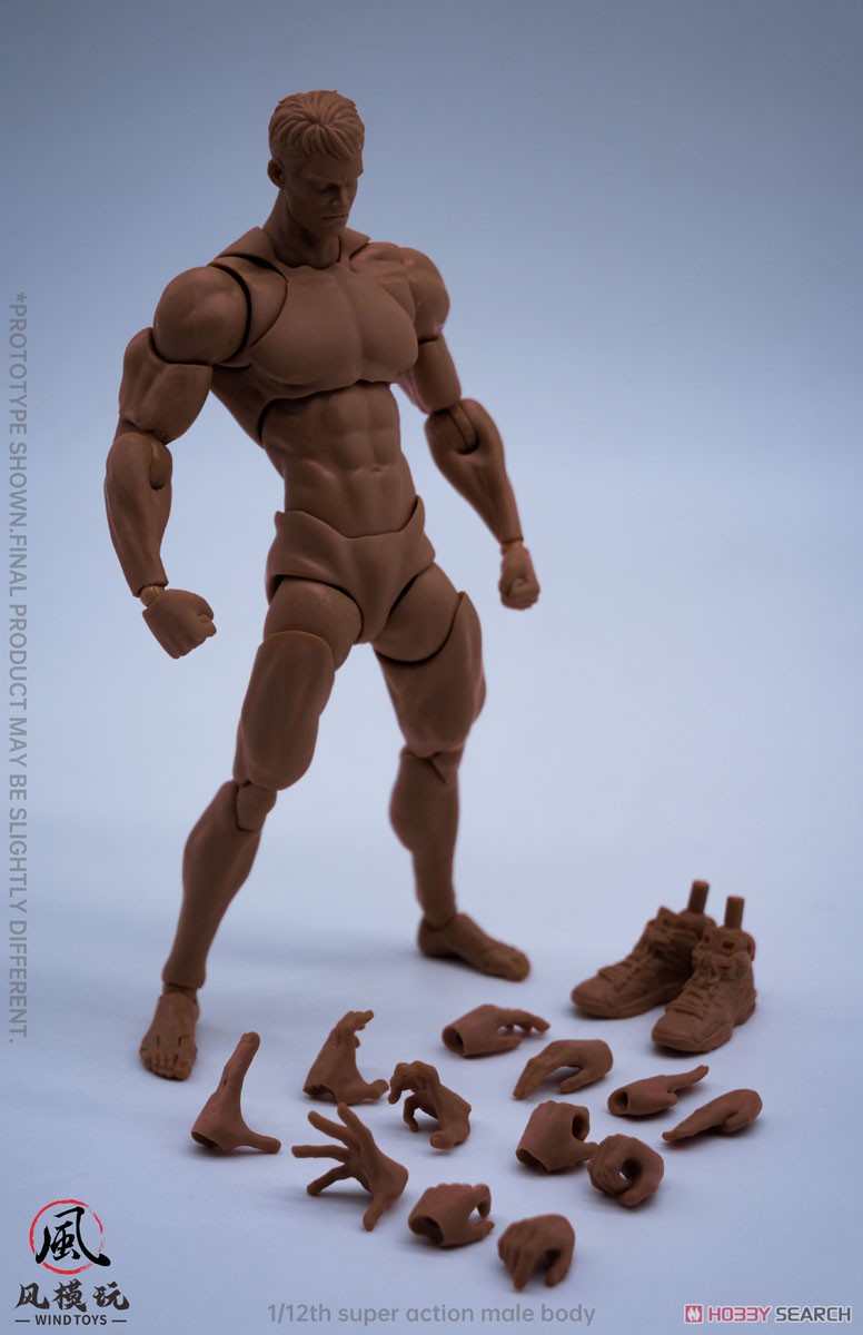ボディビルダー フィギュア 100LBS×12‼️ 1/12スケール 超可動フィギュア男性素体 ブラック ドール｜ホビーサーチ