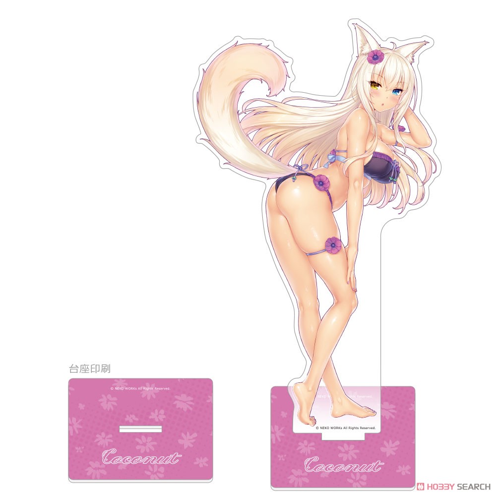 ネコぱら 特大アクリルスタンド (ココナツ/水着) (キャラクターグッズ) 商品画像1