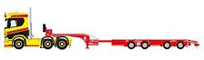 Car-Lack SCANIA R NORMAL CR20N 6X2 TWIN STEER SEMI WHEEL WELL LOW LOADER - 4 AXLE (Diecast Car)