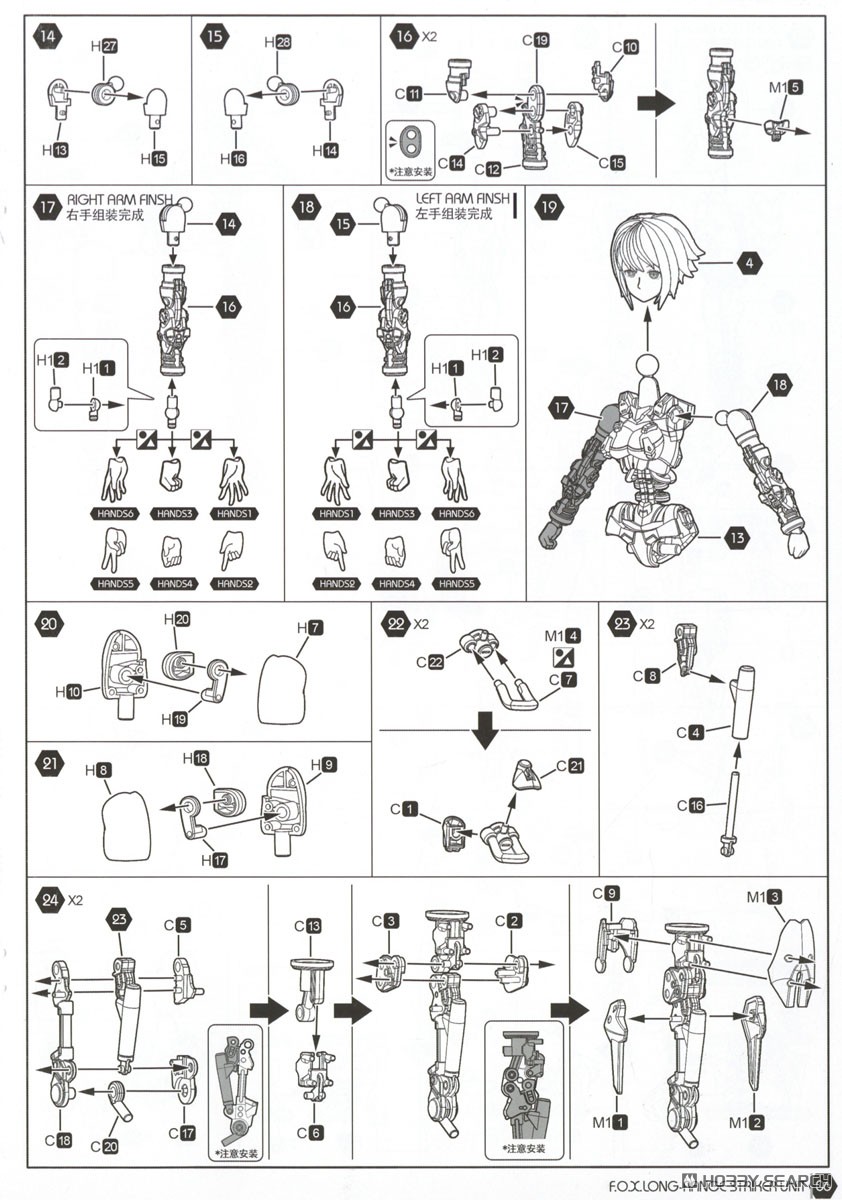 [Bonus Included] CYBER FOREST [FANTASY GIRLS] F.O.X LONG-RANGE STRIKER UNIT (Plastic model) 設計図3 Modal