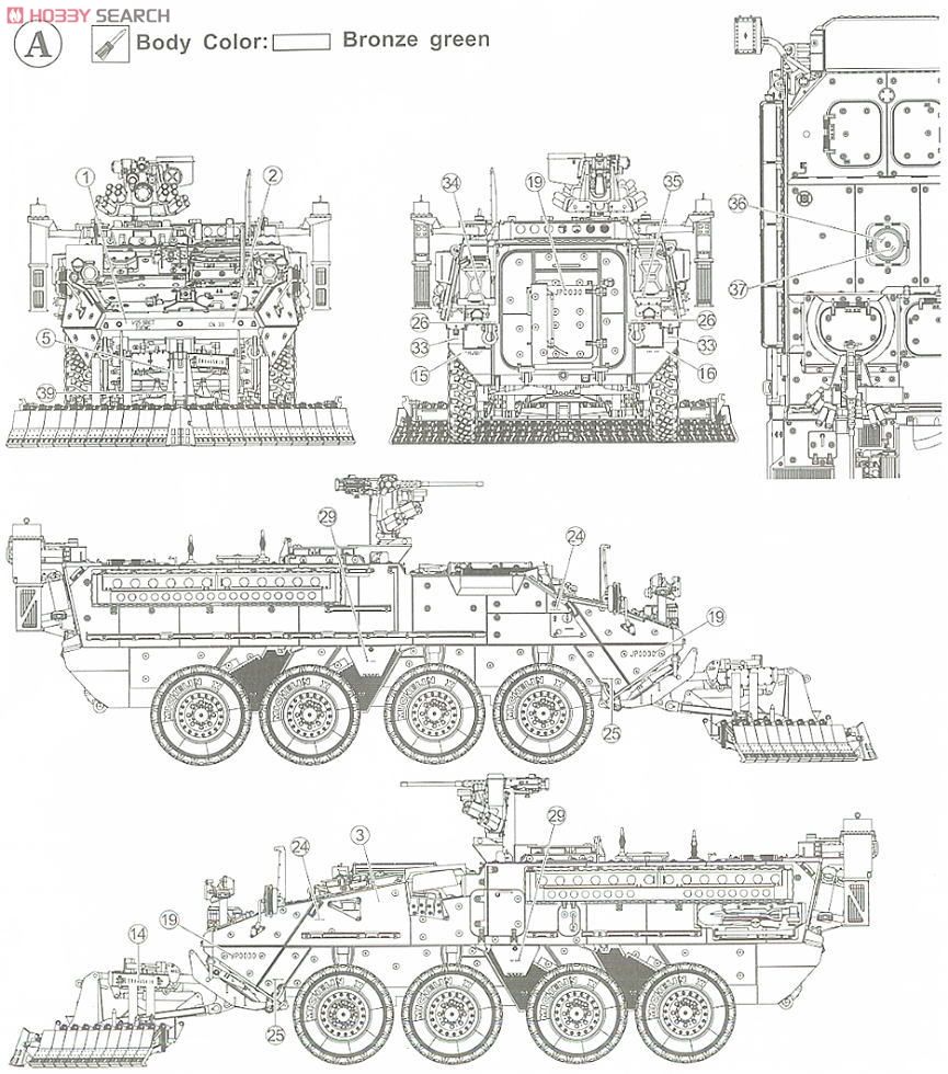 Stryker M1132 ESV (Plastic model) 塗装2