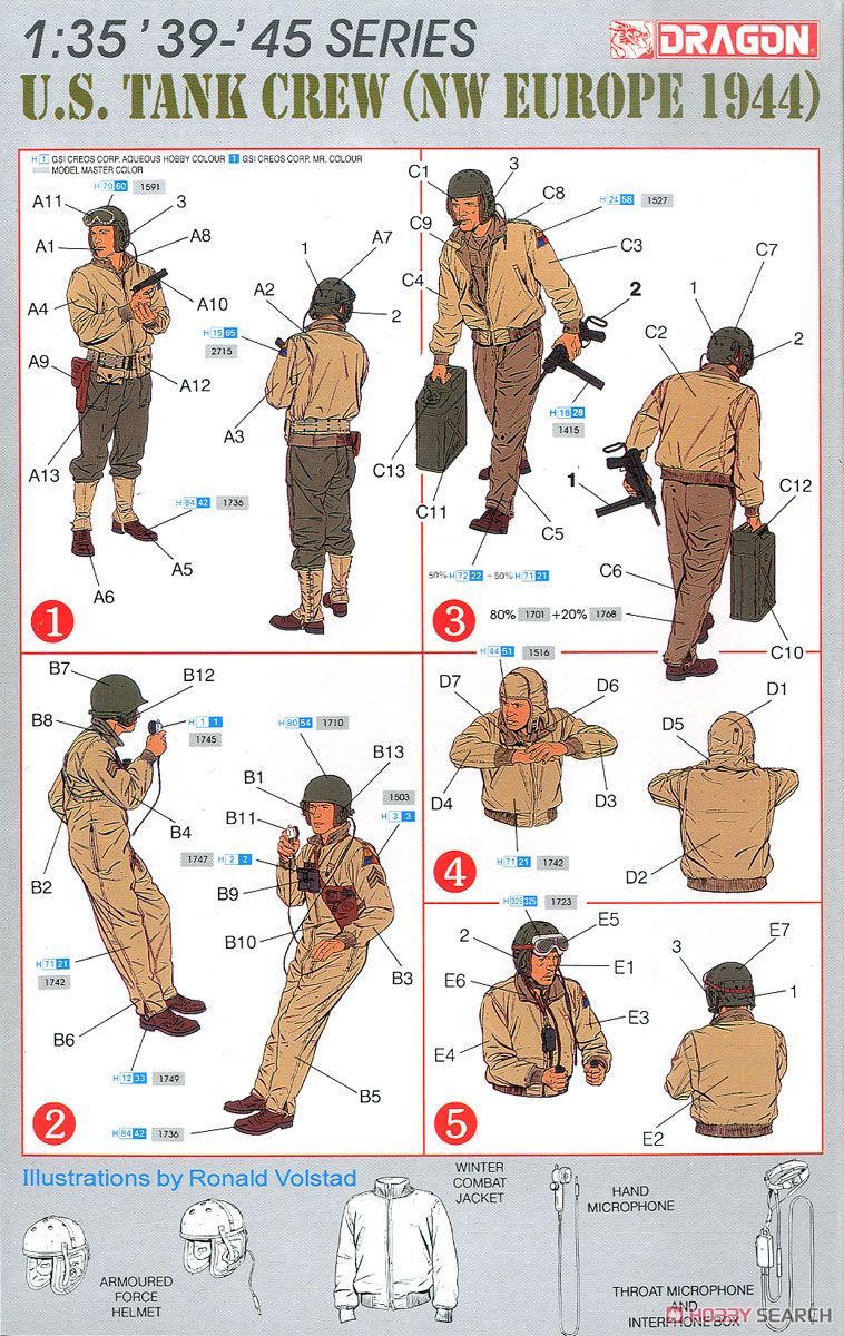 WW.II アメリカ軍 戦車兵 北西ヨーロッパ 1944 (プラモデル