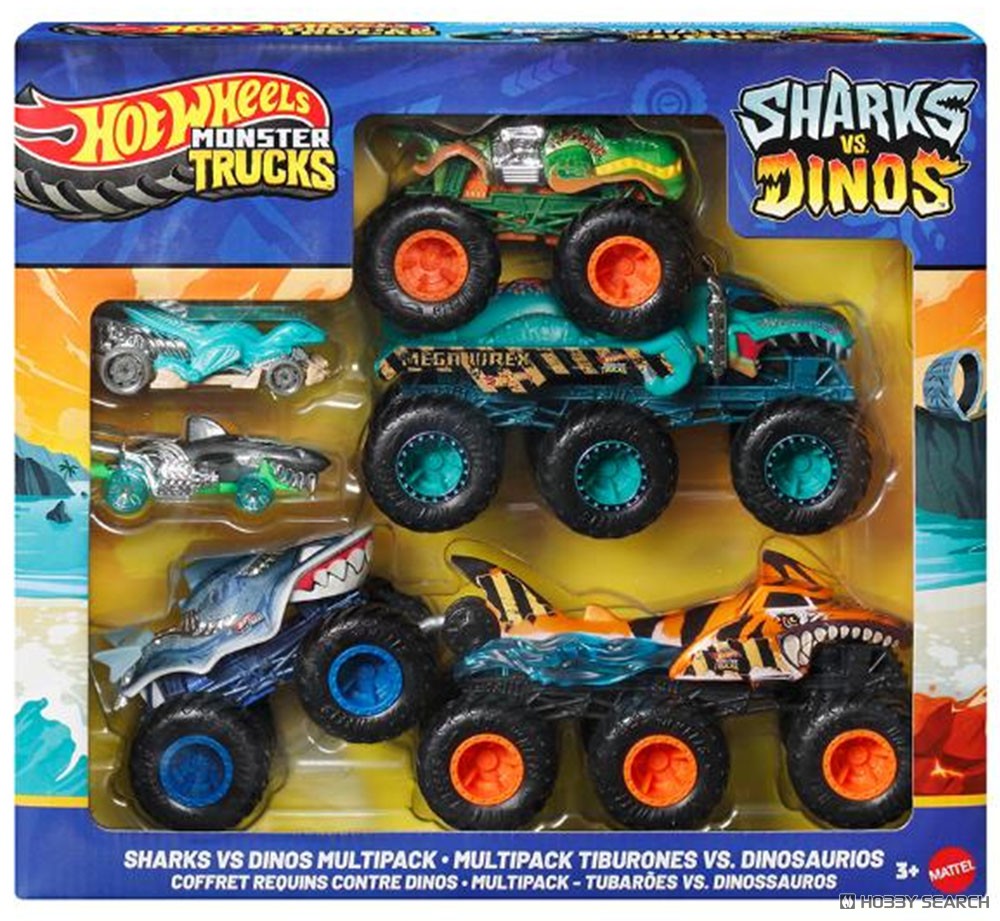 ホットウィール モンスタートラック シャーク vs. ダイノ