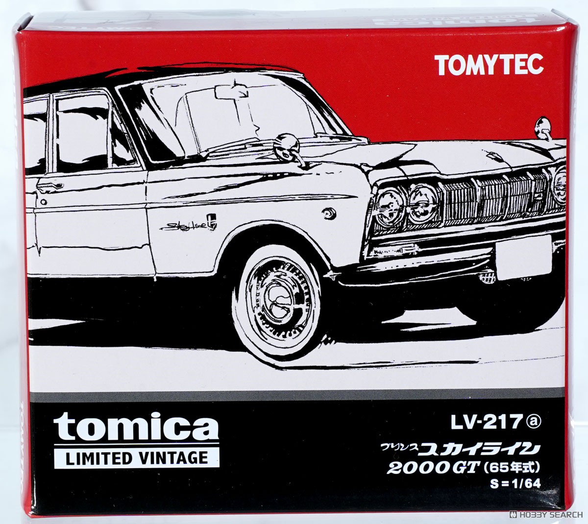 ★特価品 TLV-217a プリンス スカイライン 2000GT (白/赤) 65年式 (ミニカー) パッケージ1