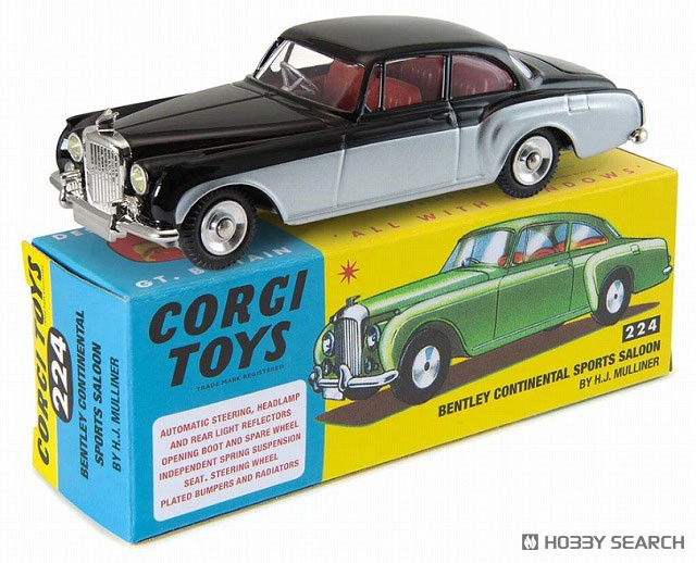 アンティークミニカー　ベントレー 224 - ベントレー コンチネンタル スポーツサルーン ブラック