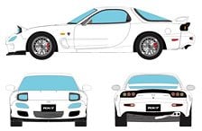 Mazda RX-7 FD3S Spirit R TypeA Head Lamp open ver. Pure White (Diecast Car)