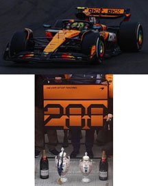 McLaren MCL39 No.4 McLaren Formula 1 Team Winner Hungarian GP 2025 - McLaren 200GP Wins (ミニカー)