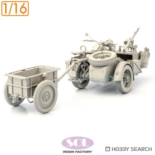 WWII ドイツ KS750軍用サイドカー トレーラー付 プラモデル｜ホビーサーチ