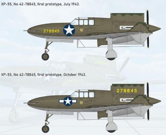 戦闘機モデル ジャンク カーチス XP-55 アセンダー 試作戦闘機 1号機 (プラモデル) - ホビー