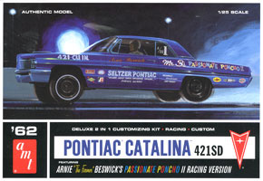 1962 Pontiac Catalina 421sd AMT Deluxe 2 in 1 1/25 Scale Model Kit for sale online 