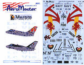 Decals 1/72 Scale Print Scale 72-289 Wet Decal for Lockheed S-3 Viking Navy