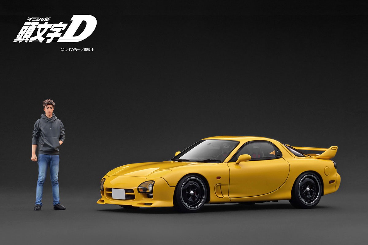 INITIAL D Mazda RX-7 Mazda Speed A-spec (FD3S) Yellow With Mr