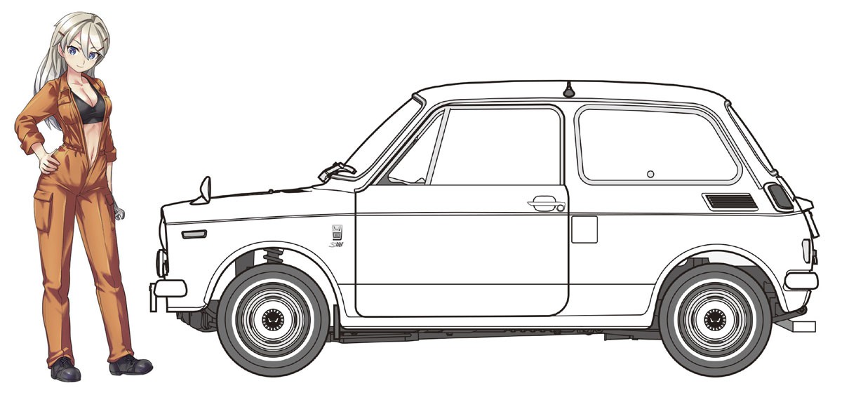 ホンダ N360S (N II) `ルーシー マクドネル` w/フィギュア プラモデル