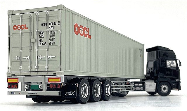UDクオンGK日本トレクスコンテナセミトレーラー (ブラック/OOCL