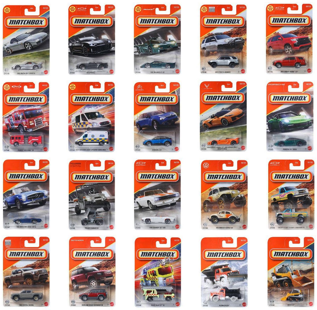マッチボックス ベーシックカー Fアソート 987F (24個入り) ミニカー