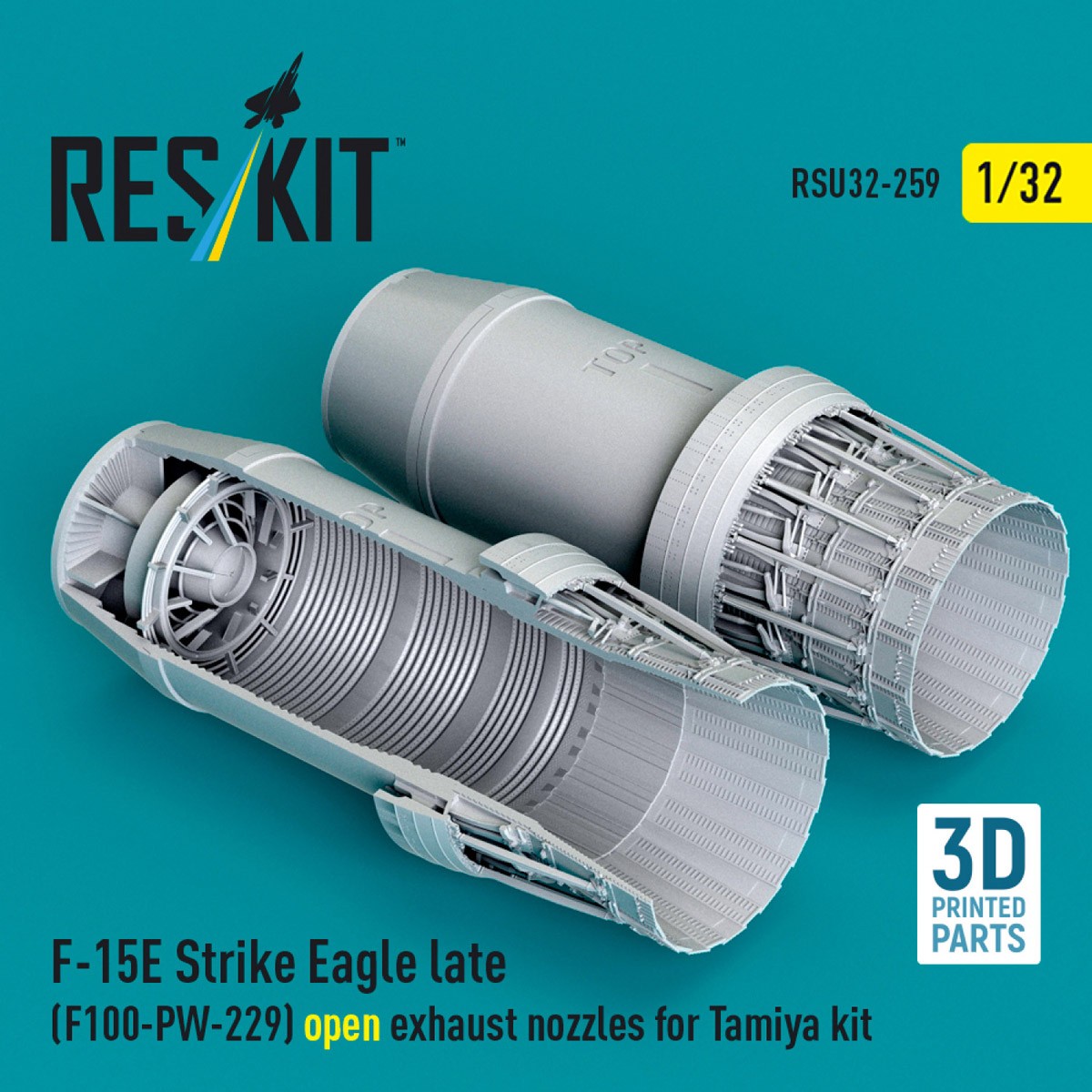 F-15E (後期型) F100-PW-229 アフターバーナー (開状態) (タミヤ用) (プラモデル) その他の画像1