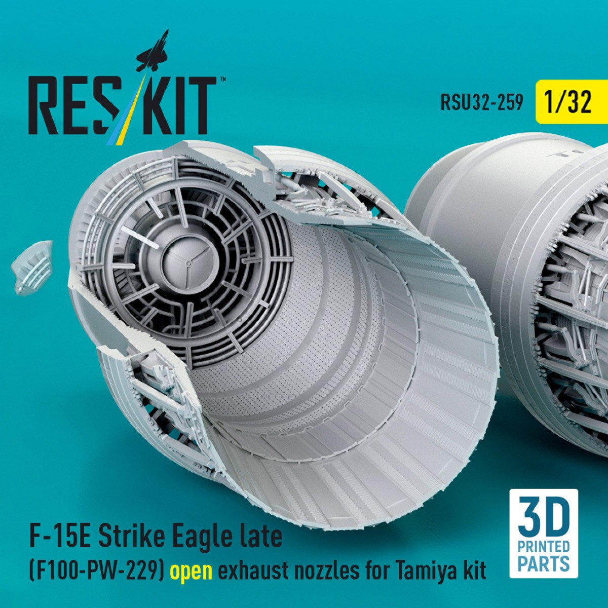F-15E (後期型) F100-PW-229 アフターバーナー (開状態) (タミヤ用) (プラモデル) その他の画像3