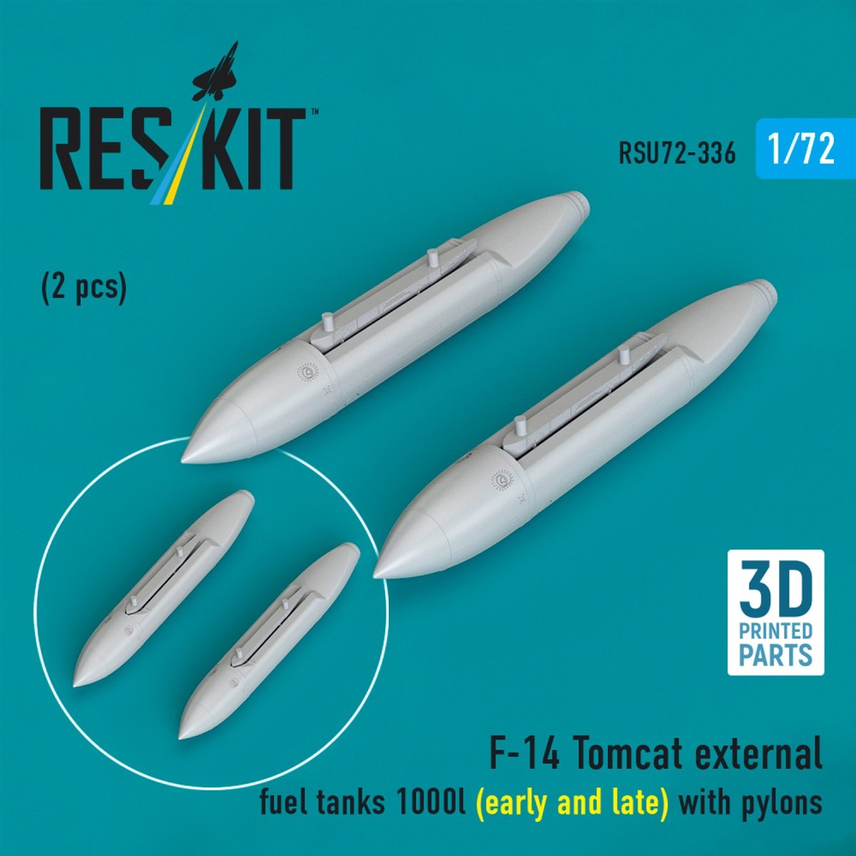 F-14 増槽 (初期型・後期型パーツ付) w/パイロン (2個入) (プラモデル) その他の画像1