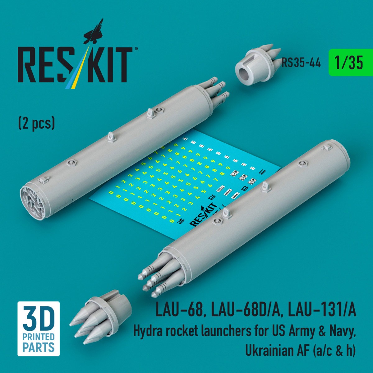 LAU-68/LAU-68D/A/LAU-131/A ロケット弾ポッド (2個入) (プラモデル) その他の画像1